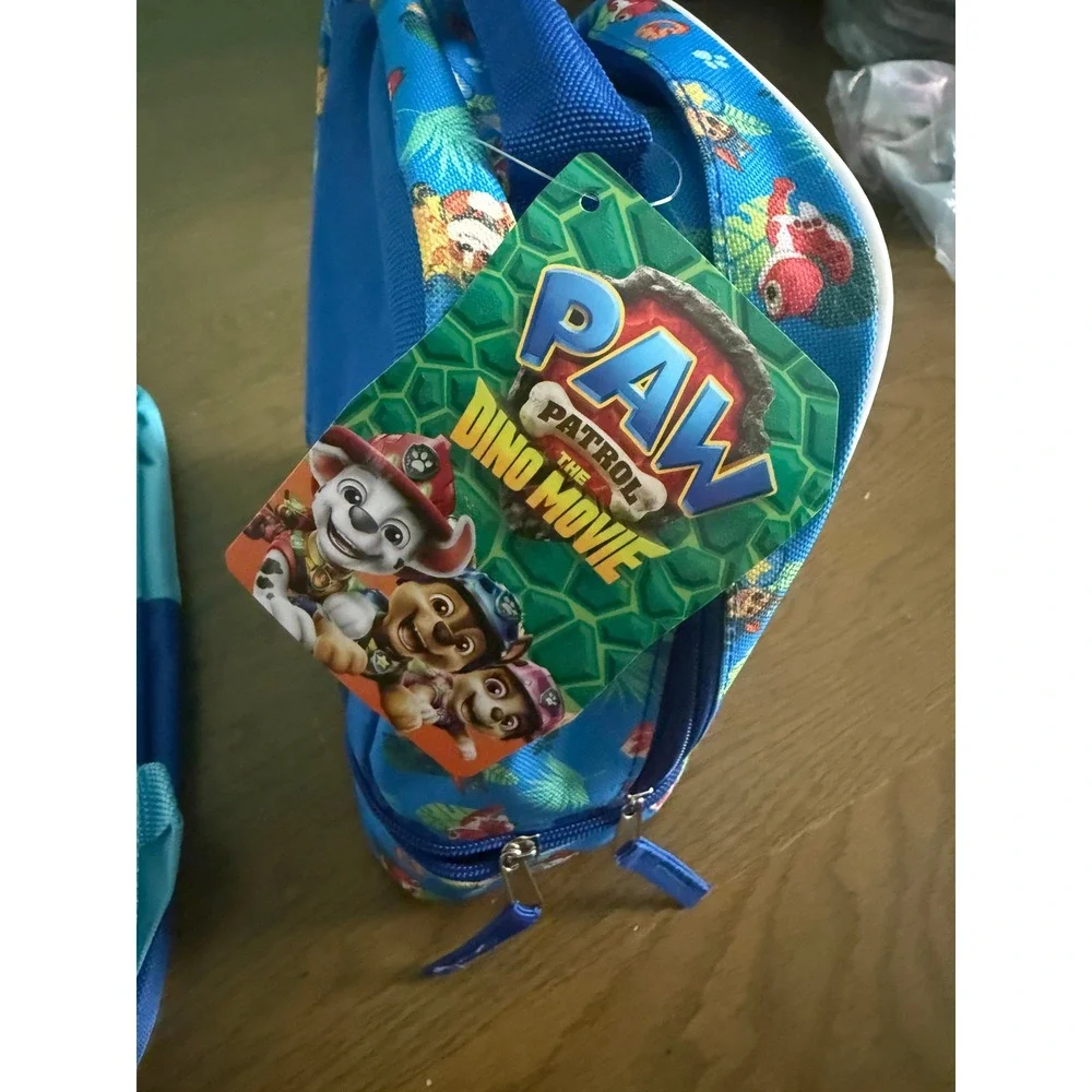 Paw Patrol Dino Movie Backpack and Insulated Lunch Bag Set Unstoppable Blue